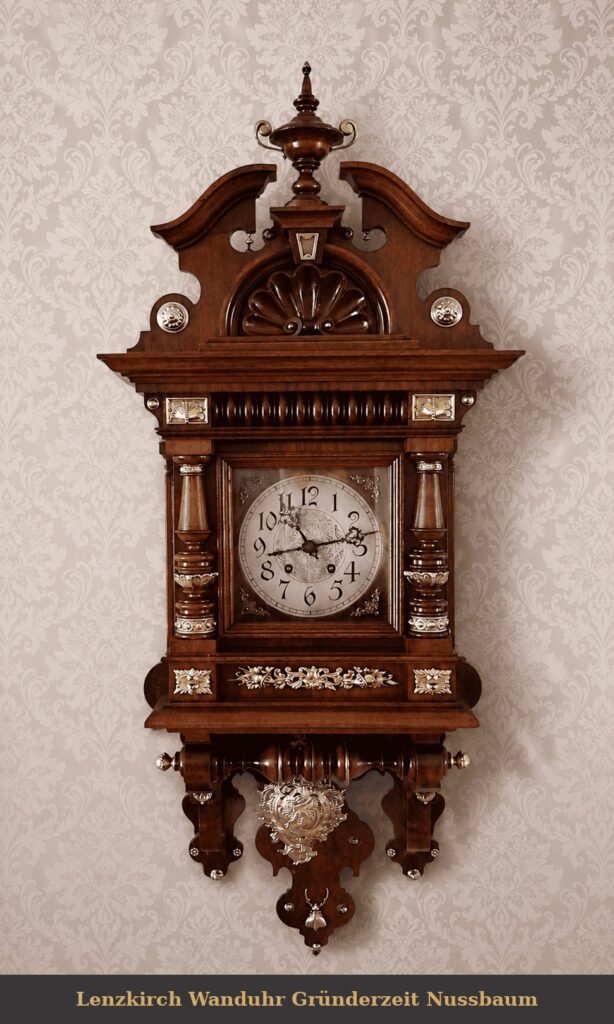 Lenzkirch Wanduhr Gründerzeit Nussbaum